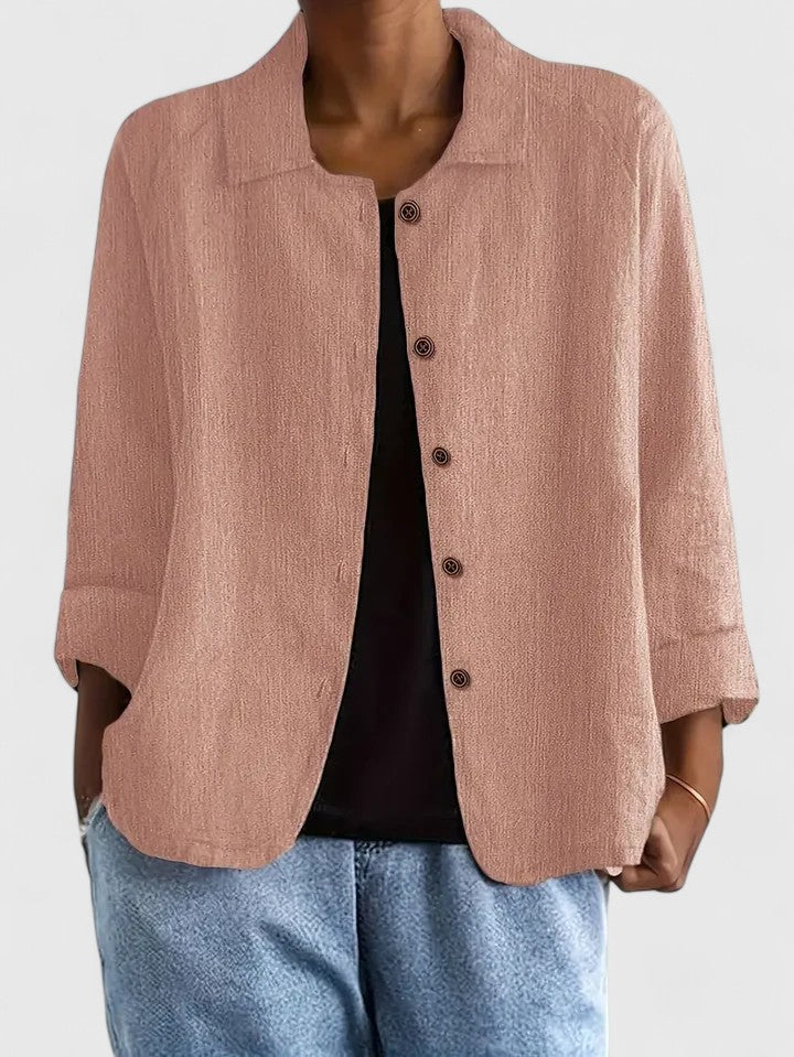 Claudine | Linen Blend Shirt Jacket