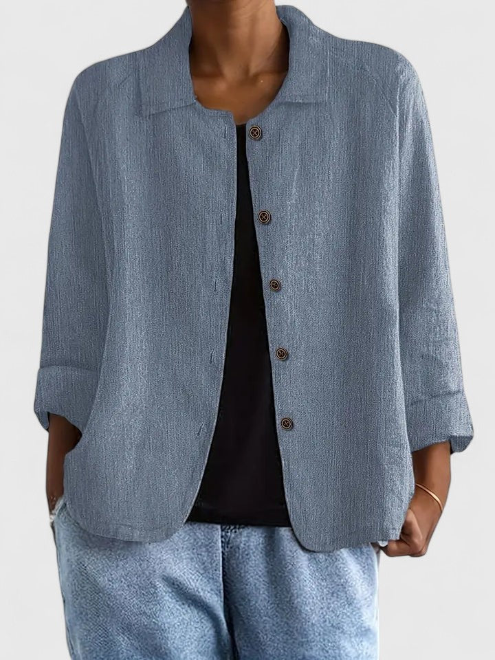 Claudine | Linen Blend Shirt Jacket