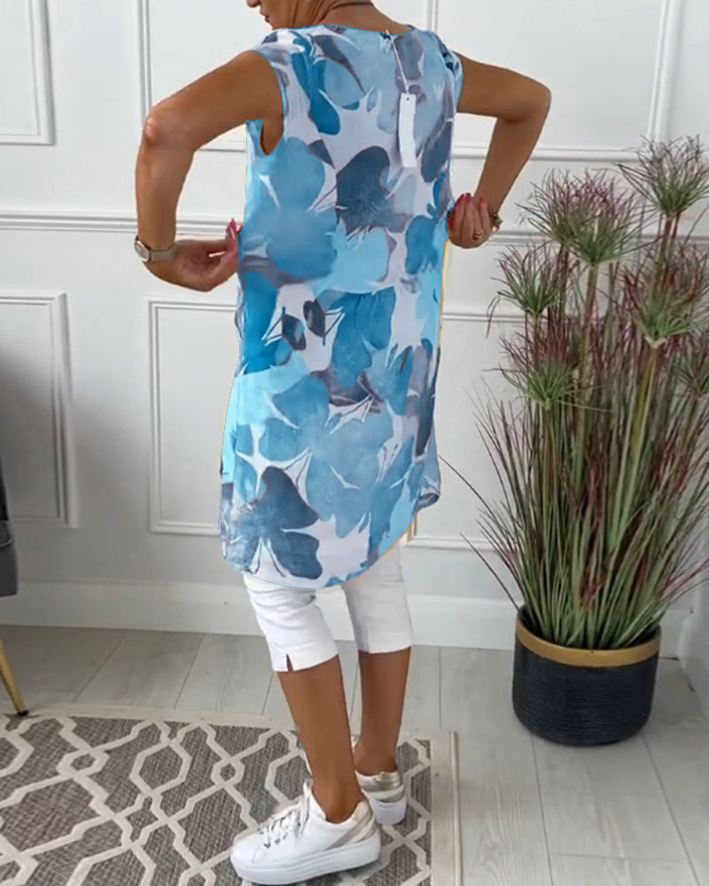 CALISTA - FLORAL CASUAL MIDI DRESS