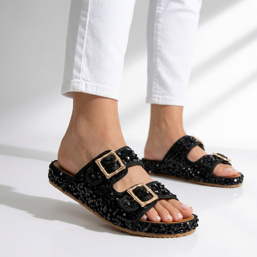 Odette™  Sequin Suede Sandals