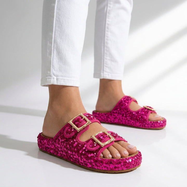 Odette™  Sequin Suede Sandals
