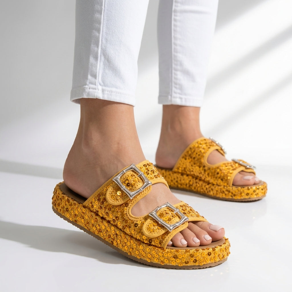 Odette™  Sequin Suede Sandals