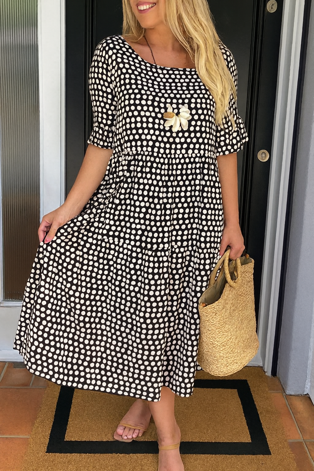 ELARIA | POLKA DOT MIDI DRESS