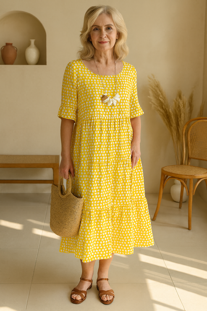 ELARIA | POLKA DOT MIDI DRESS