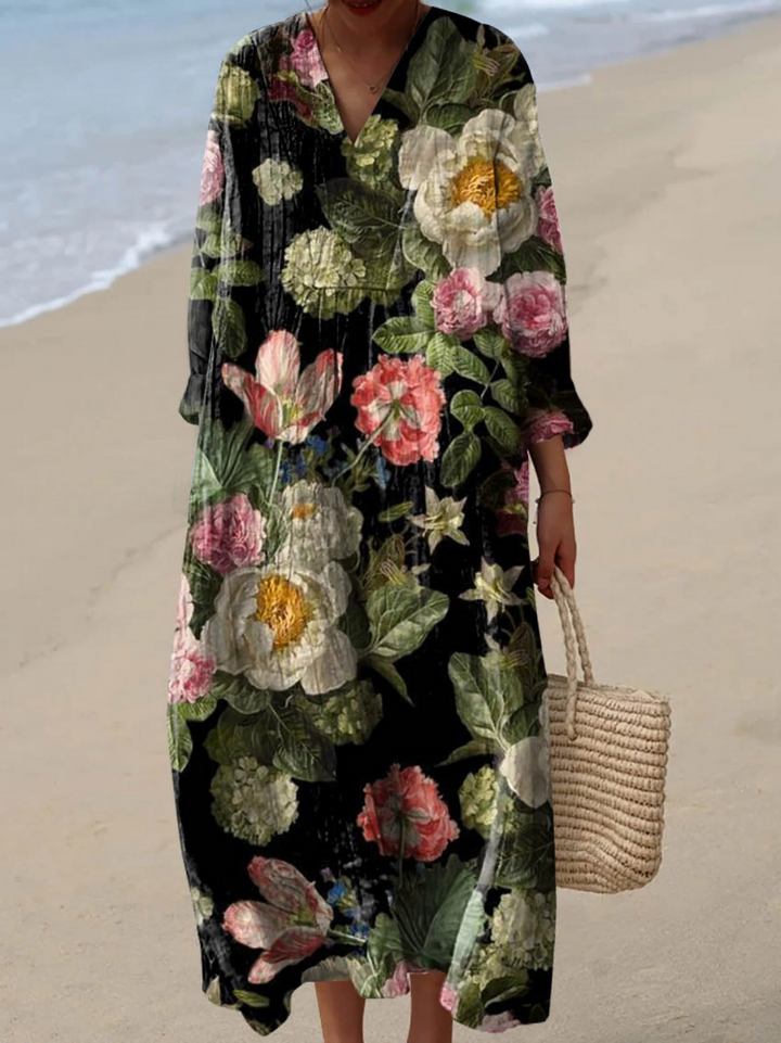 MOLLY | VINTAGE LOVELY FLORAL ART PRINT DRESS