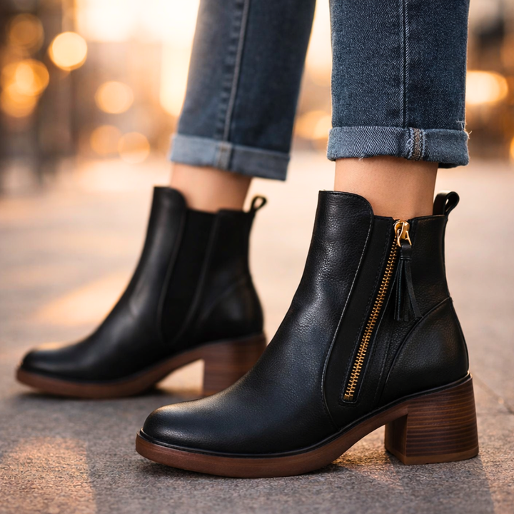 Odette™  Leather Ankle Boots