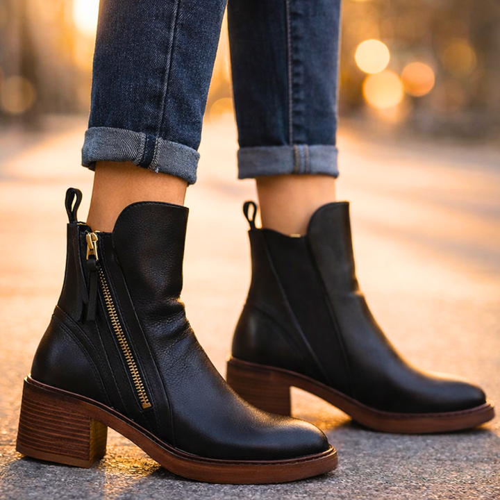 Odette™  Leather Ankle Boots