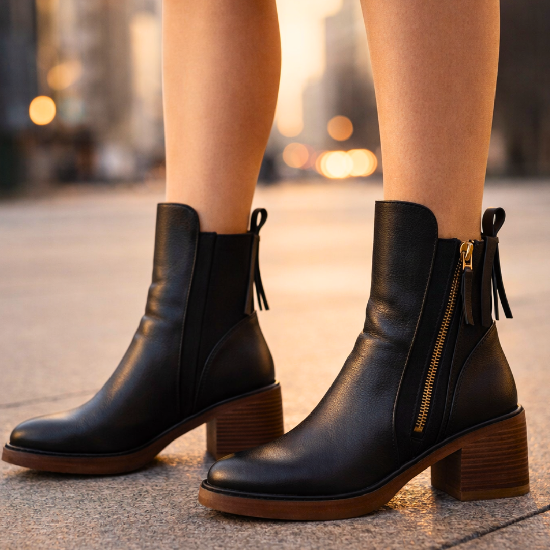 Odette™  Leather Ankle Boots
