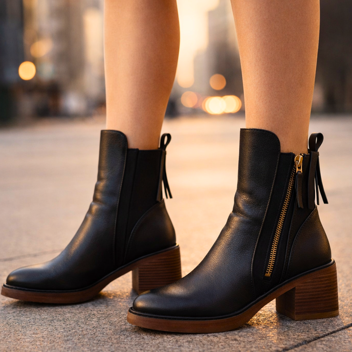 Odette™  Leather Ankle Boots