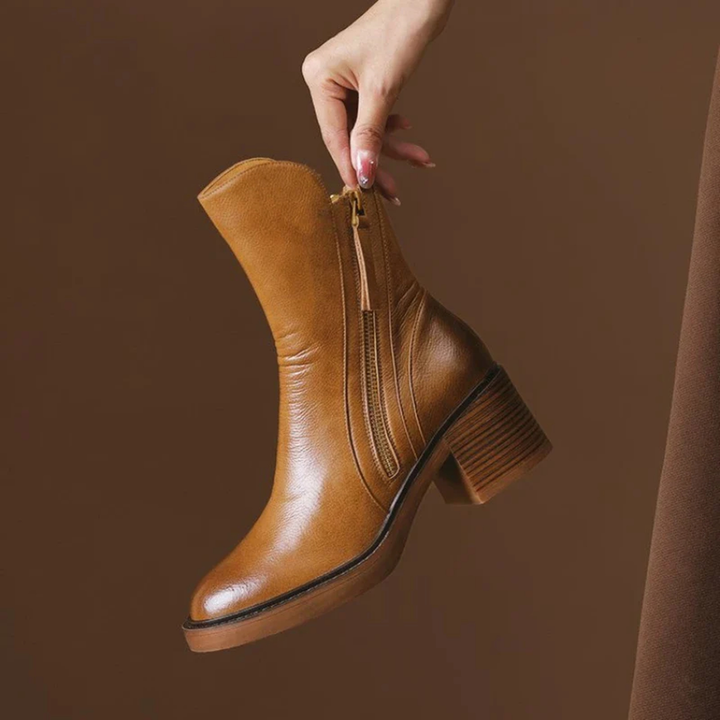 Odette™  Leather Ankle Boots