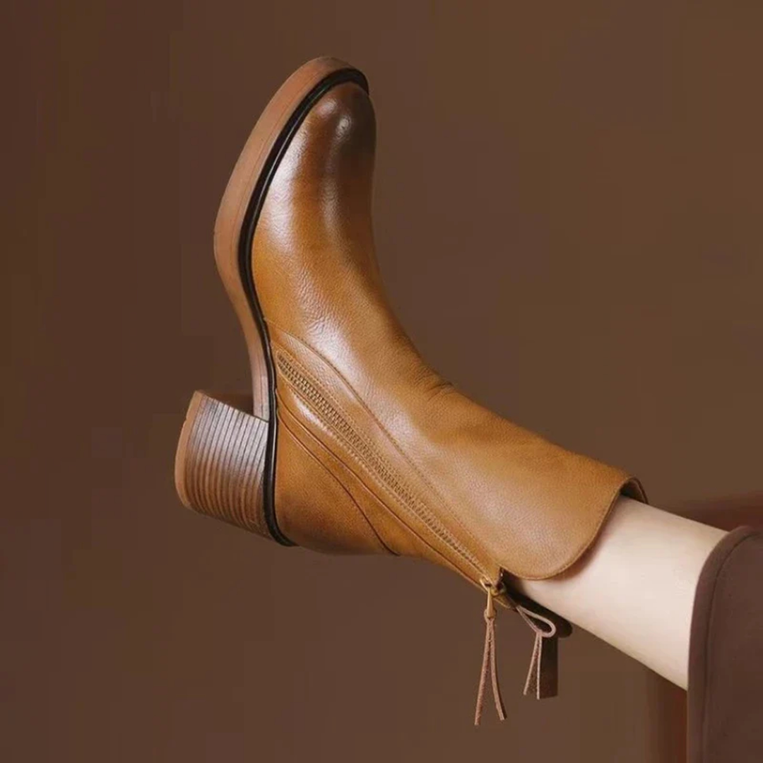 Odette™  Leather Ankle Boots