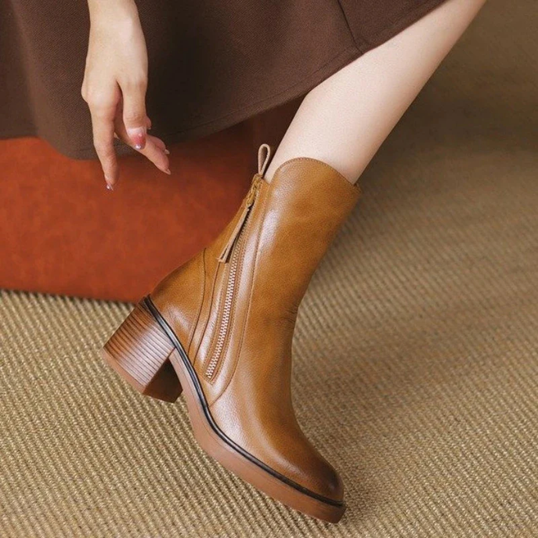 Odette™  Leather Ankle Boots