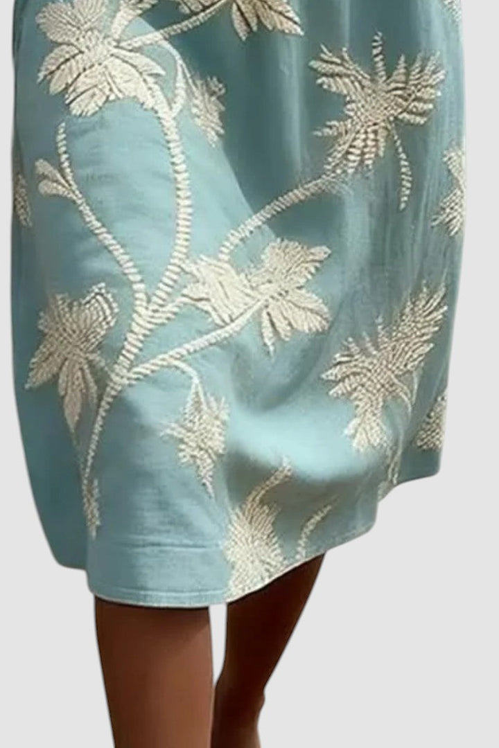HARBOUR | EMBROIDERED BOTANICAL MIDI DRESS