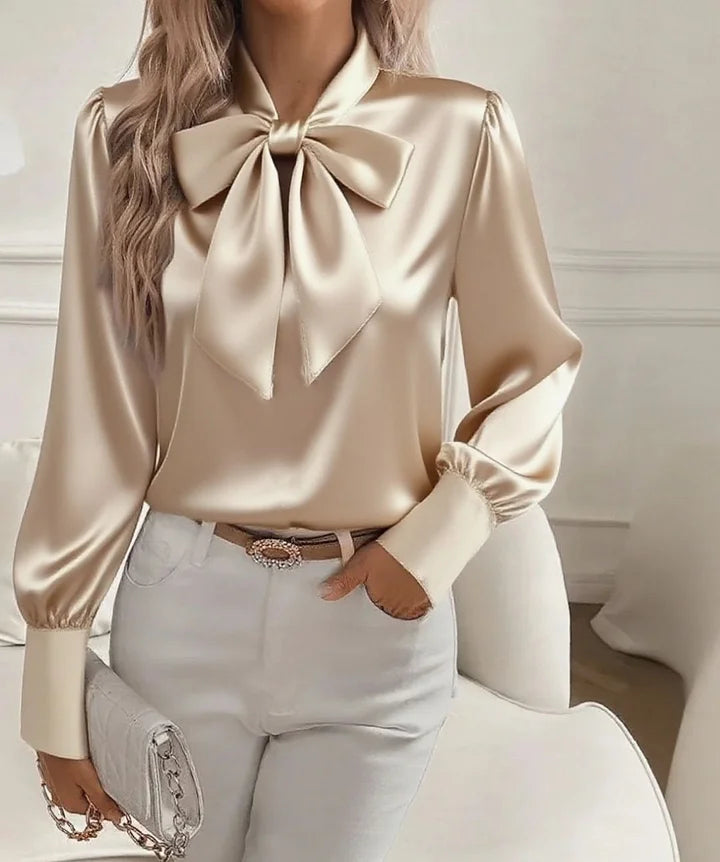 ELOISE BOW BLOUSE | EFFORTLESS LUXURY