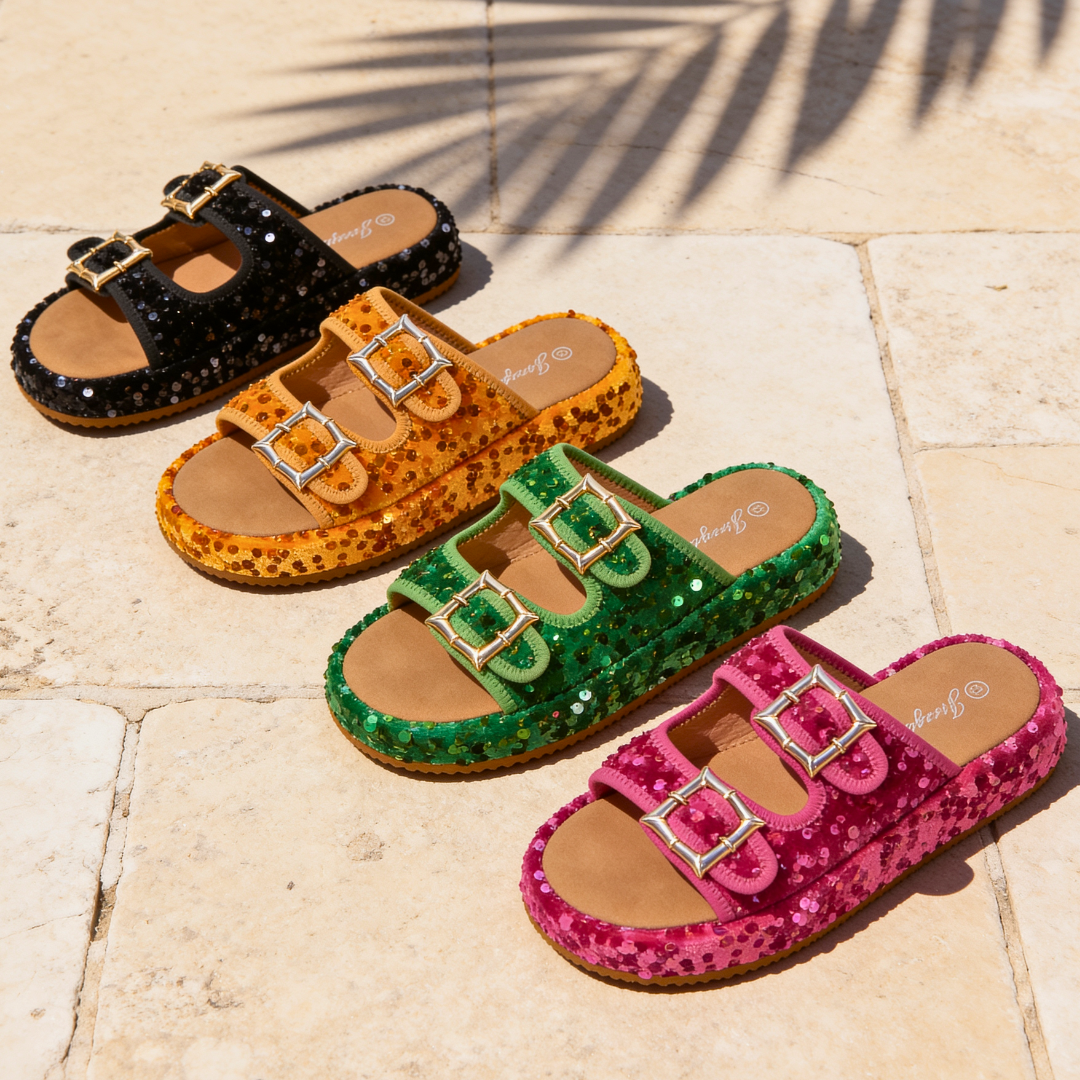 Odette™  Sequin Suede Sandals