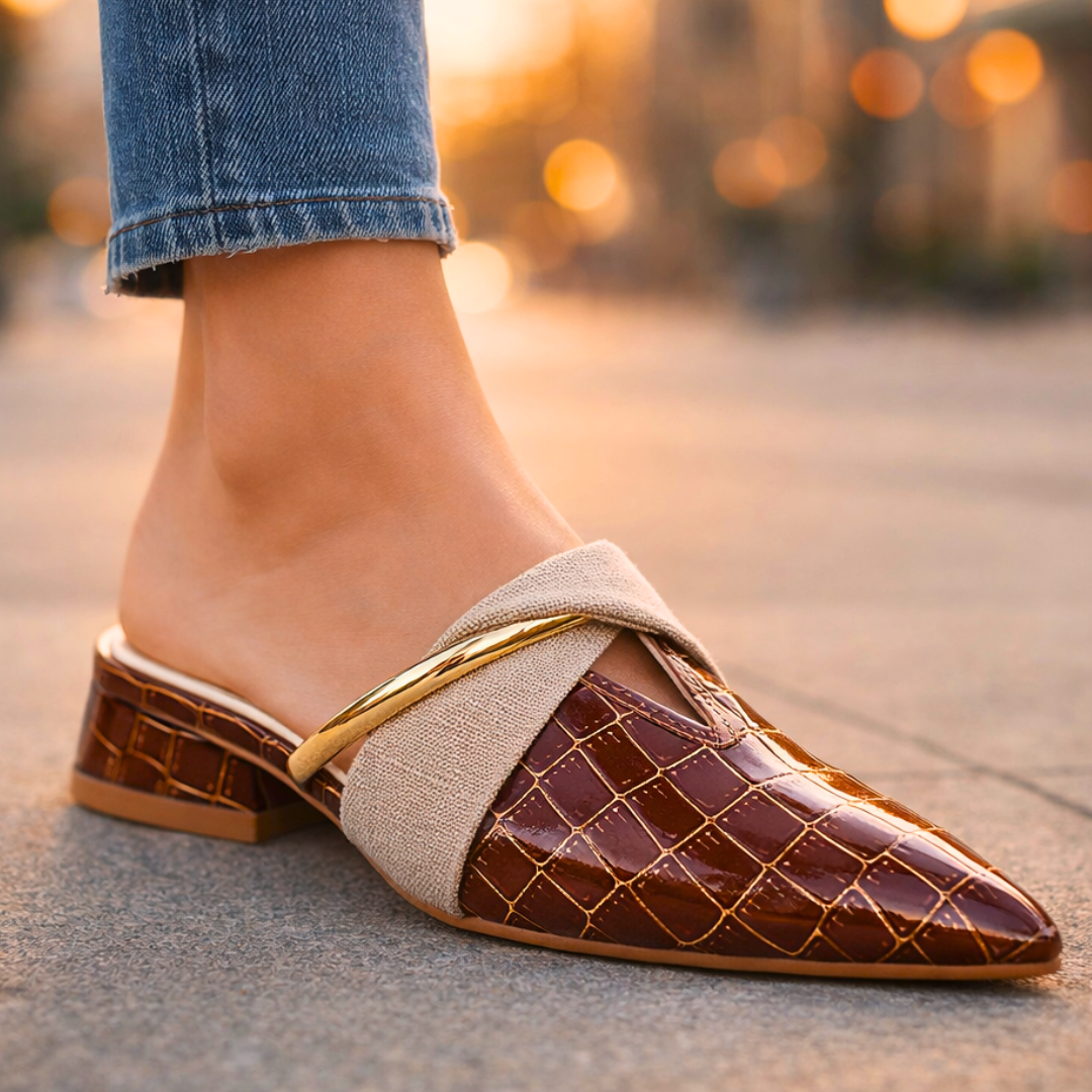 Mabels Elegant Pointed Mules