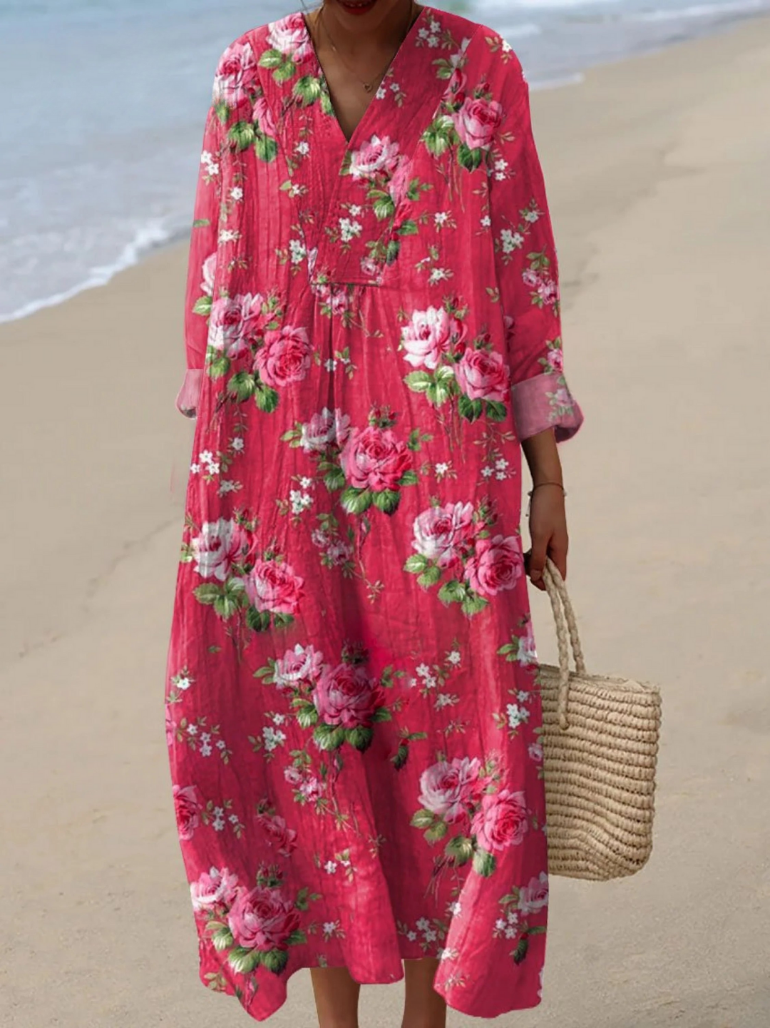 ROMY | VINTAGE FLORAL ART PRINT CASUAL DRESS