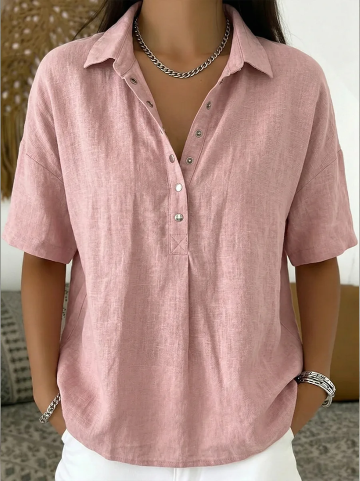 Helena™ | Elegant Linen Lightweight Blouse