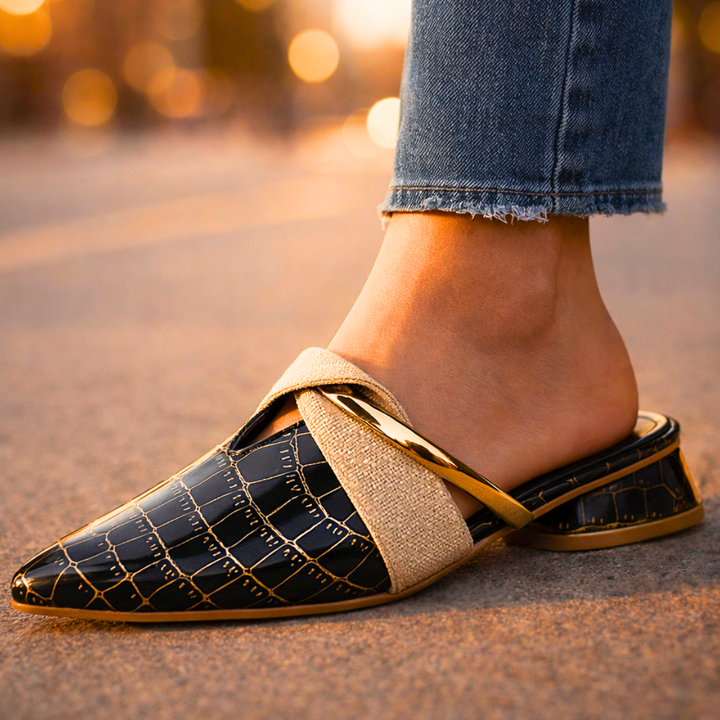 Mabels Elegant Pointed Mules