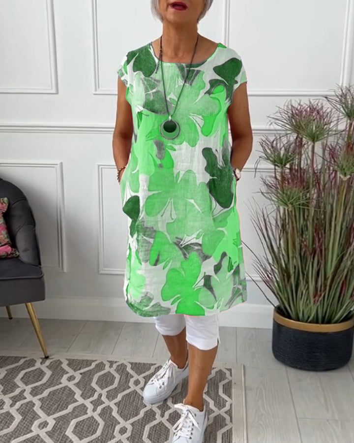 CALISTA - FLORAL CASUAL MIDI DRESS