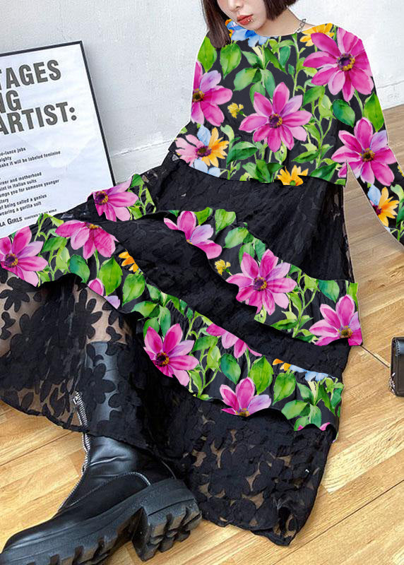 ELARA | RUFFLE LACE DRESS