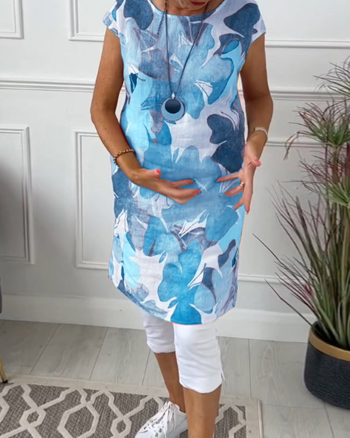 CALISTA - FLORAL CASUAL MIDI DRESS