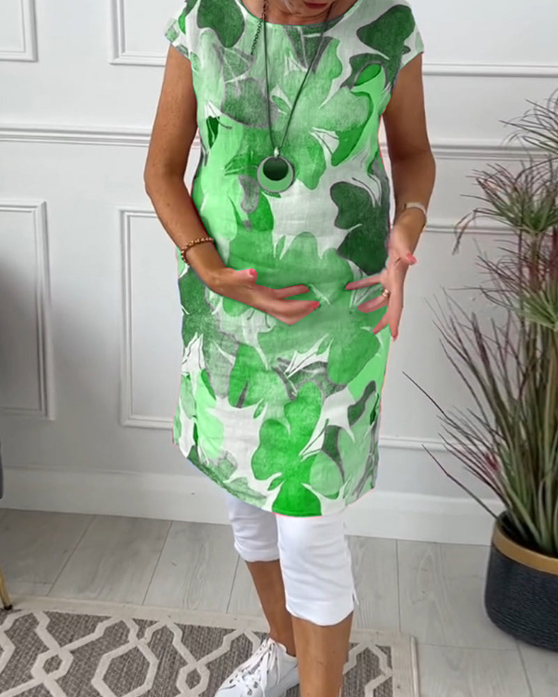CALISTA - FLORAL CASUAL MIDI DRESS