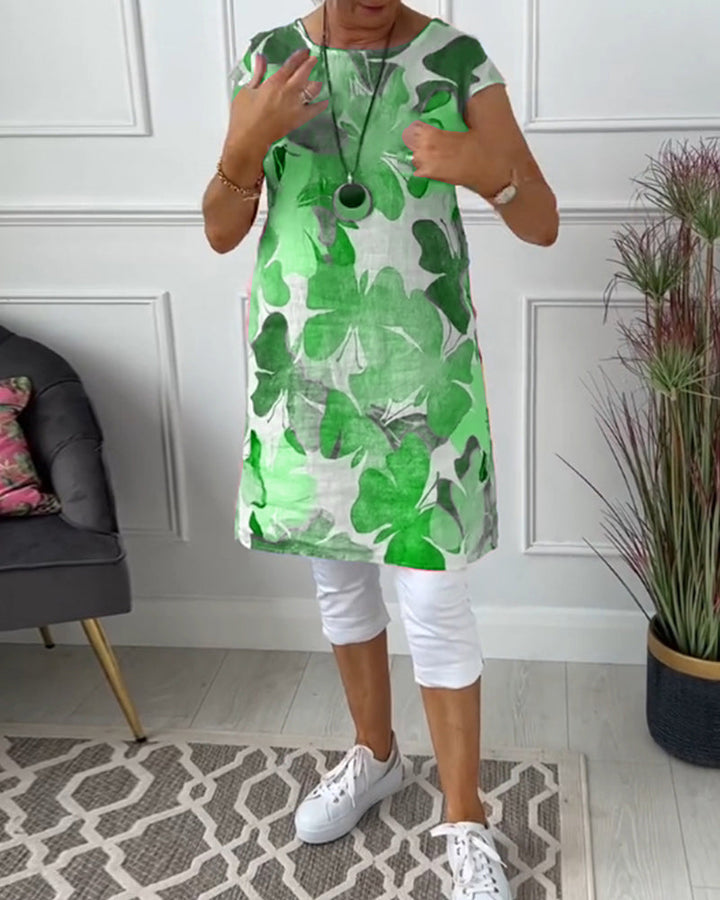 CALISTA - FLORAL CASUAL MIDI DRESS