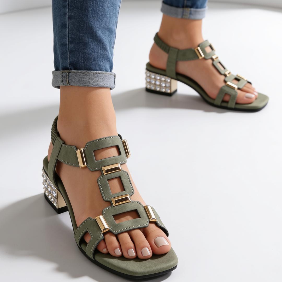 Odette™ Crystal Heel Sandals