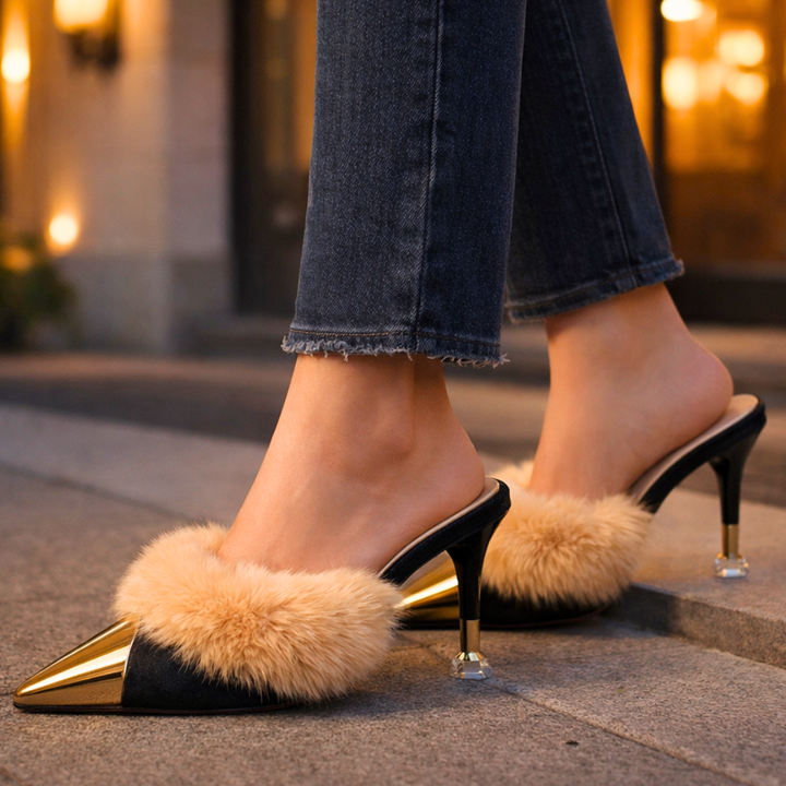 Odette™  Fur Slip-On Heels