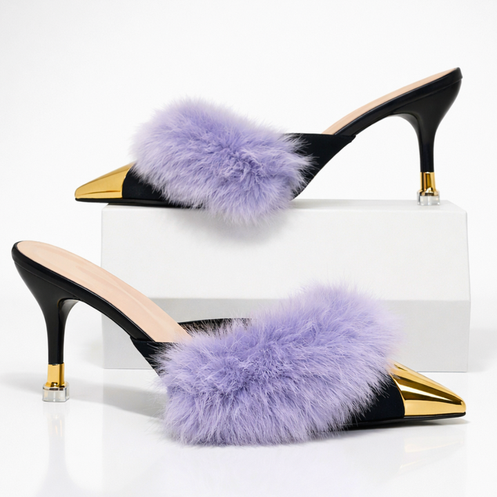 Odette™  Fur Slip-On Heels
