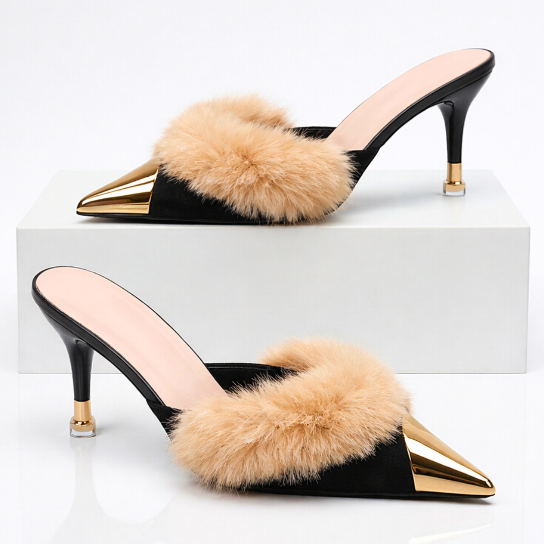 Odette™  Fur Slip-On Heels