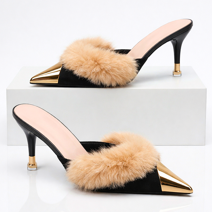 Odette™  Fur Slip-On Heels