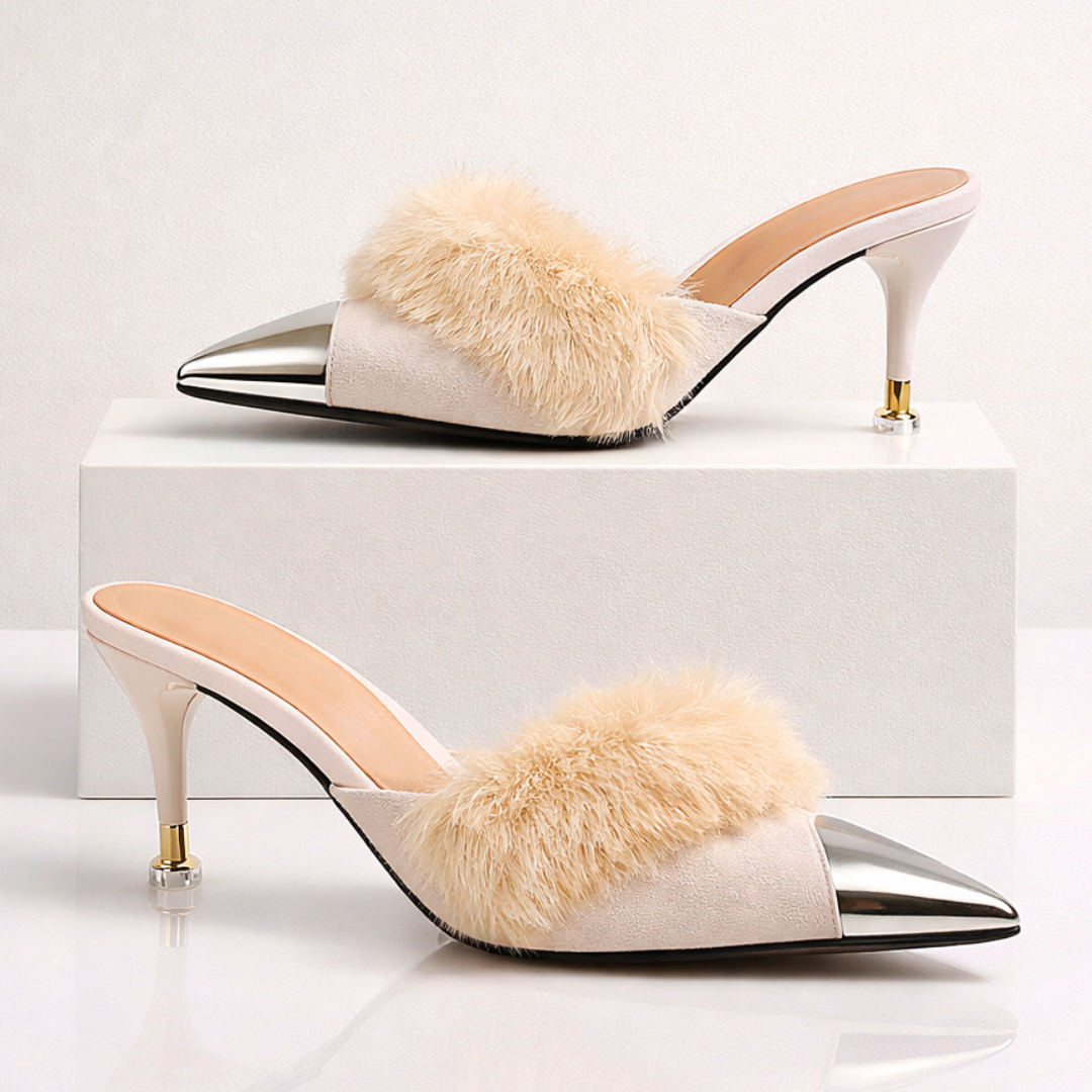 Odette™  Fur Slip-On Heels