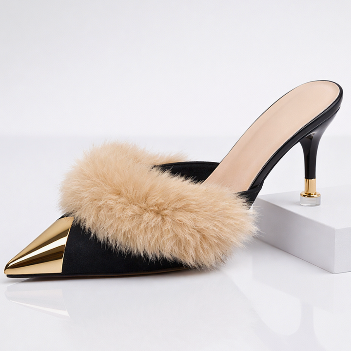 Odette™  Fur Slip-On Heels