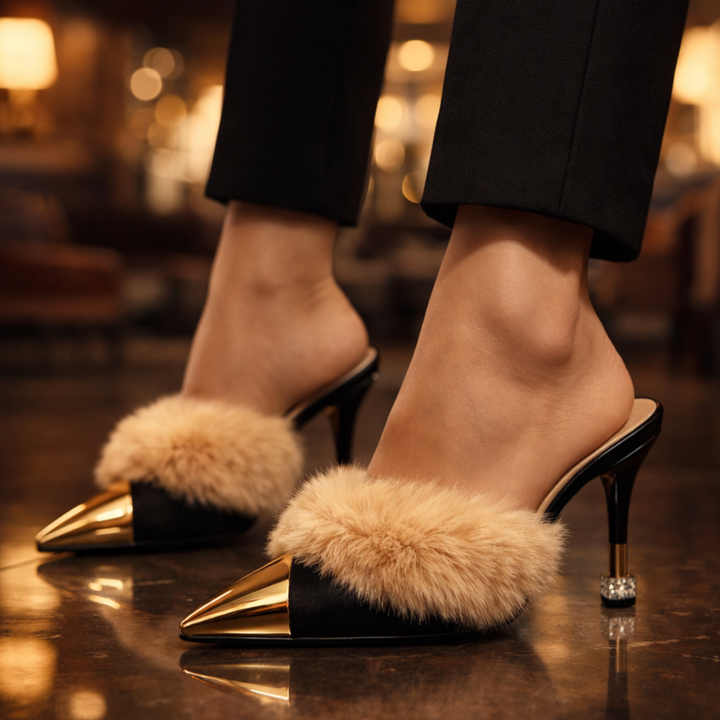 Odette™  Fur Slip-On Heels