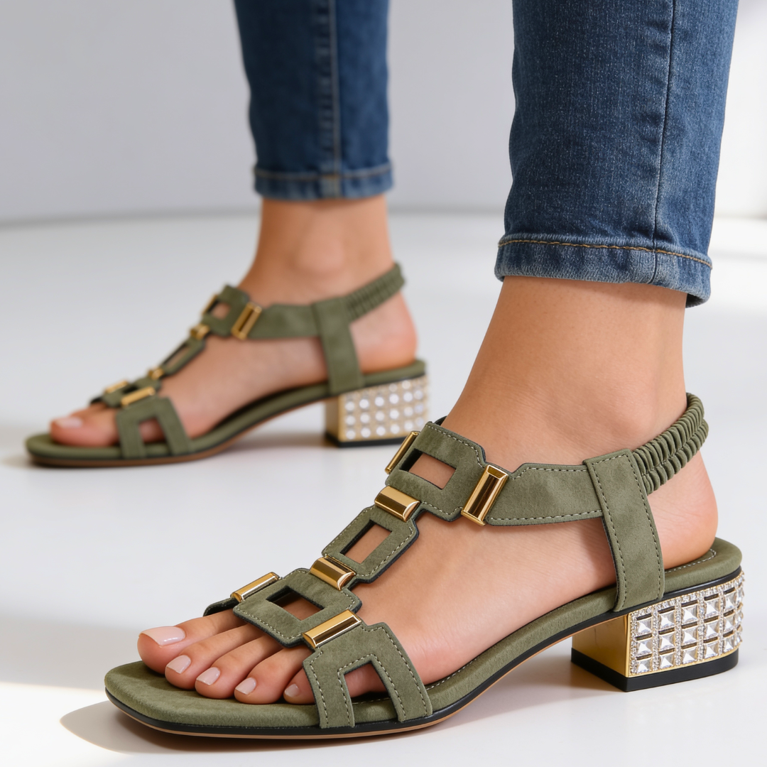 Odette™ Crystal Heel Sandals