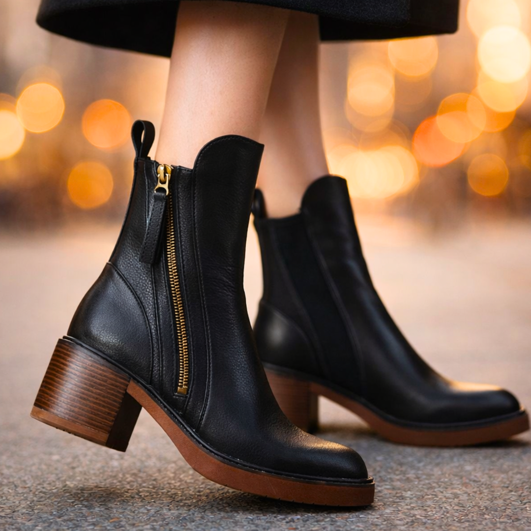Odette™  Leather Ankle Boots