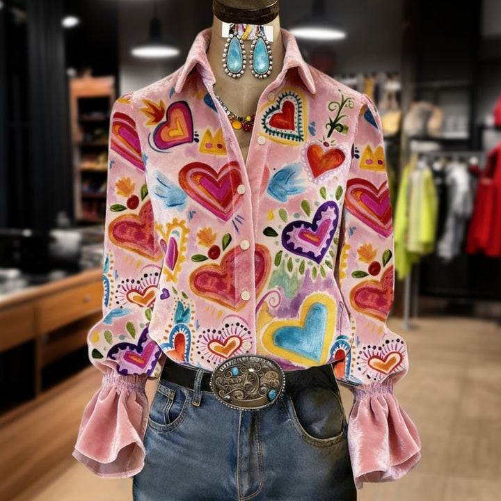 AURELIA | RETRO HEART BLOUSE