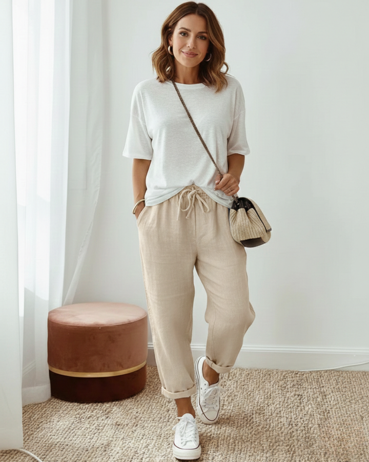 MIA | COTTON LINEN WOMENS TROUSERS
