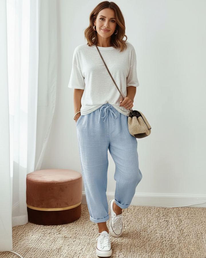 MIA | COTTON LINEN WOMENS TROUSERS