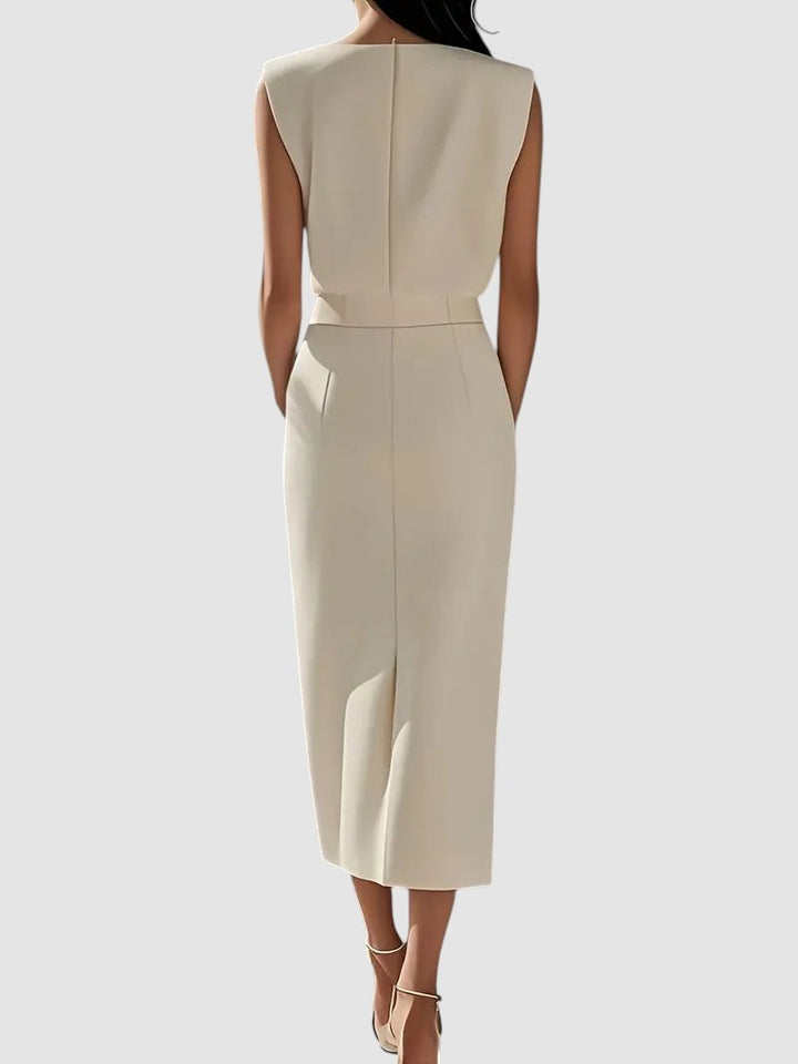 DALILAH | MIDI DRESS WITH SIDE SLIT