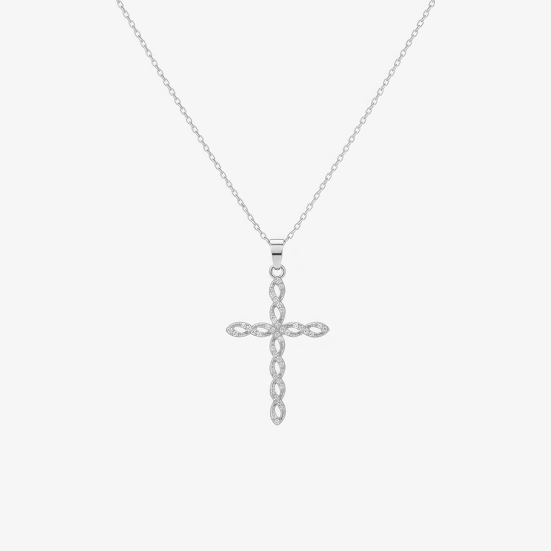 ELARA | TWISTED CROSS NECKLACE