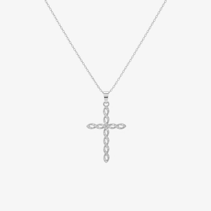 ELARA | TWISTED CROSS NECKLACE