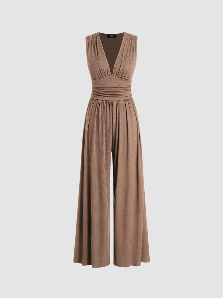 CHARITY | SLEEVELESS WIDE-LEG JUMPSUIT