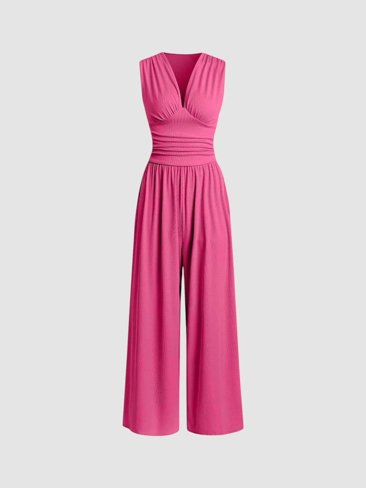 CHARITY | SLEEVELESS WIDE-LEG JUMPSUIT