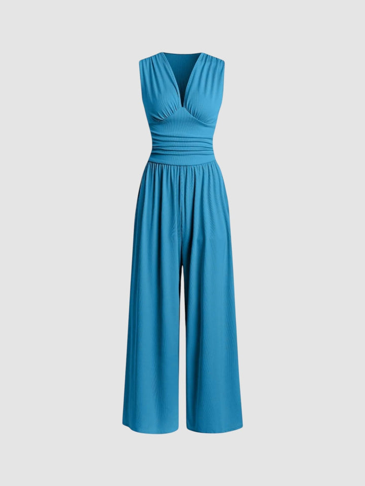 CHARITY | SLEEVELESS WIDE-LEG JUMPSUIT