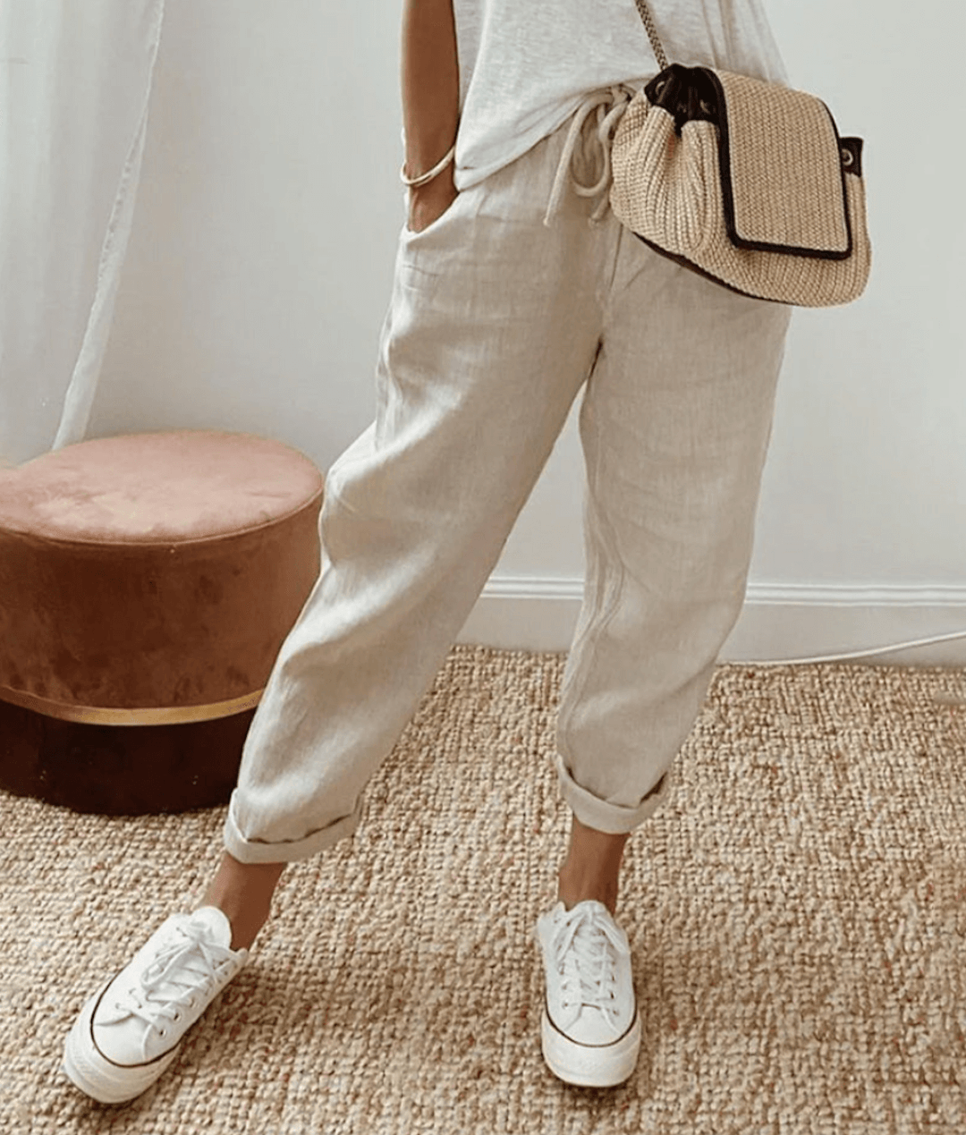 MIA | COTTON LINEN WOMENS TROUSERS