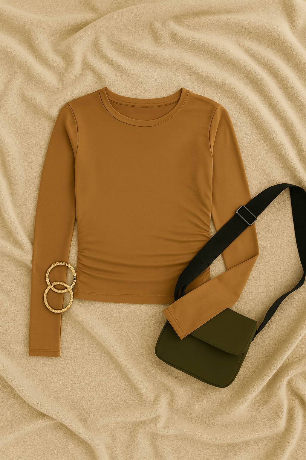 Womens Long Sleeve Top – Stretch Look, Slim & Stylish