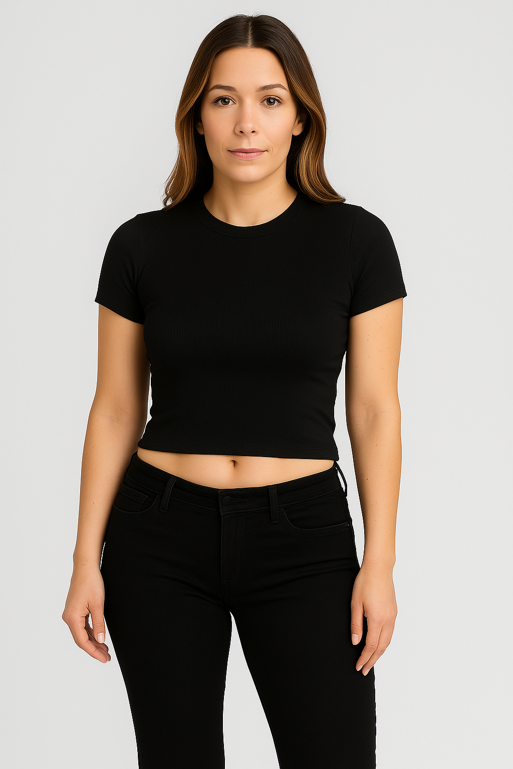 Women’s Baby Tee – Jersey-Look, Slim & Nostalgic
